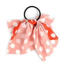 Load image into Gallery viewer, Nollia Ladies Red Polka Dots Ribbon Hair Tie