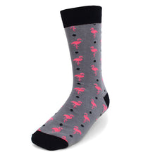Load image into Gallery viewer, Parquet Men’s Flamingo Novelty Crew Socks
