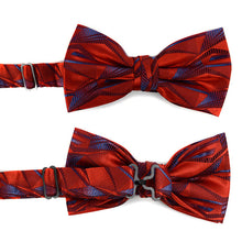 Load image into Gallery viewer, Laurant Bennet Abstract Lines Banded Bow Tie & Matching Hanky Pocket Round Set