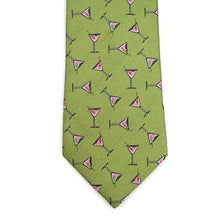 Load image into Gallery viewer, Parquet Martini Glass Pattern Novelty Tie – 4 Color Options