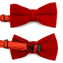 Load image into Gallery viewer, Parquet Men's Boxed Velvet Banded Bow Tie – Black, Red, or Navy