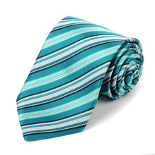 Load image into Gallery viewer, Umo Lorenzo 12-Piece Stripped Tie, Hanky & Lapel Pin Box Set