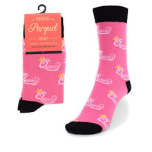 Load image into Gallery viewer, Women's Pink "Queen" Novelty Socks