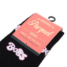 Load image into Gallery viewer, Women's Black & Pink "Boss" Novelty Socks
