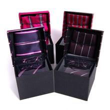 Load image into Gallery viewer, Clericci 12pc Men's Tie, Hanky & Cufflink Set in Fabric Box – Coordinated Collection