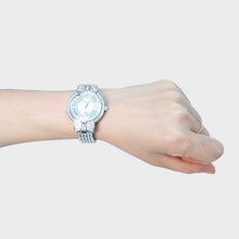 Load image into Gallery viewer, Nollia Silver Tone Ladies Dressy Watch – 35mm Crystal Bow Accent Bracelet Watch