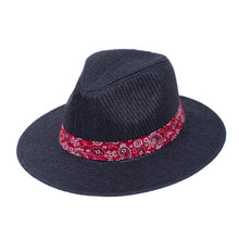 Load image into Gallery viewer, Westend Men’s Paisley Bandana Banded Fashion Fedora Hat –