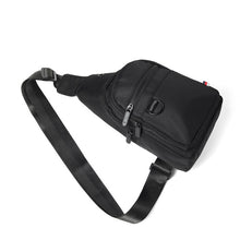 Load image into Gallery viewer, Black Nylon Crossbody Sling Bag with O-Ring and D-Ring - Adjustable Strap
