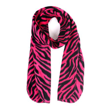 Load image into Gallery viewer, Nollia Women’s Pink Zebra Print Fleece Winter Hat, Scarf & Gloves Set