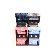Load image into Gallery viewer, Clericci 12pc Paisley Poly Woven Tie, Hanky & Cufflink Gift Set – Assorted Prepack in Fabric Boxes