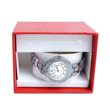 Load image into Gallery viewer, Nollia Silver Tone Ladies Dressy Watch – Crystal Accent Quartz Bracelet Style