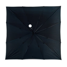 Load image into Gallery viewer, Parquet Extra Large Square Umbrella – 12-Rib Windproof Manual Open, Black