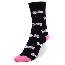 Load image into Gallery viewer, Women's Black & Pink "Boss" Novelty Socks