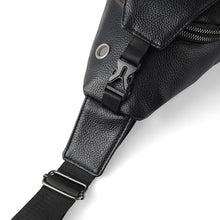 Load image into Gallery viewer, PU Leather Sling Bag - Adjustable with Slanted Zipper & Multi-Compartment