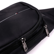 Load image into Gallery viewer, Nylon Crossbody Sling Bag - Adjustable Strap, Multi-Compartment - Black & Navy