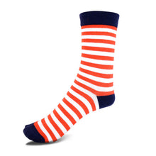 Load image into Gallery viewer, Women's Red & White Striped Crew Socks