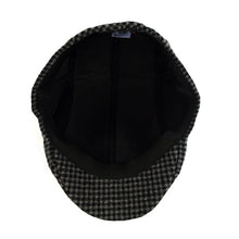 Load image into Gallery viewer, Westend Fall/Winter Charcoal Checkered Pattern Ivy Hat