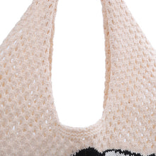 Load image into Gallery viewer, Nollia Ivory Panda Crochet Knit Bag