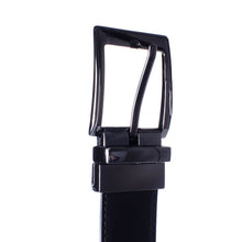 Load image into Gallery viewer, Umo Lorenzo Men's PU Reversible Belt with Black Buckle – 5 Sizes