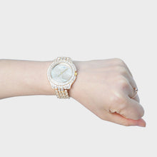 Load image into Gallery viewer, Nollia Gold Tone Ladies Dressy Watch – 39mm Crystal-Accented Fashion Bracelet