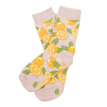 Load image into Gallery viewer, Parquet Beige Women's Lemon Tree Novelty Socks