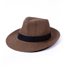 Load image into Gallery viewer, Westend Men's S/S Wide Brim Black Banded Trilby Fashion Fedora Hat
