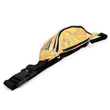 Load image into Gallery viewer, Nollia Gold Iridescent Holographic Waist Fanny Pack with Adjustable Strap