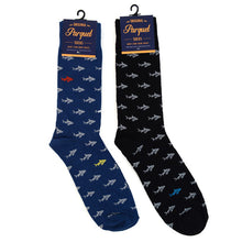 Load image into Gallery viewer, Parquet Men’s Shark Pattern Crew Socks