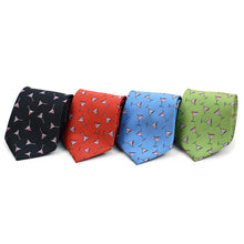 Load image into Gallery viewer, Parquet Martini Glass Pattern Novelty Tie – 4 Color Options