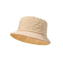 Load image into Gallery viewer, Nollia Ladies Fall/Winter Reversible Quilted & Suede Bucket Hat – 2-in-1 Cozy Style