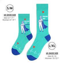 Load image into Gallery viewer, Parquet Health Care Heroes – Modern Heroes Ultra Premium Socks (Unisex)