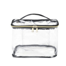 Load image into Gallery viewer, Nollia 4-Piece Makeup Bag Set – Pink Leopard & Clear Vegan Leather Travel Cosmetic Organizer Case