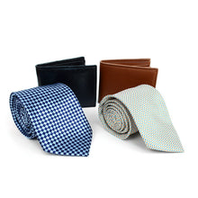Load image into Gallery viewer, Umo Lorenzo 12pc Assorted Poly Woven Tie & Wallet Boxed Sets