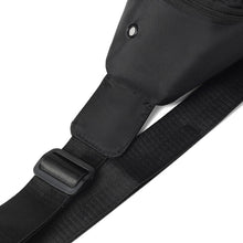 Load image into Gallery viewer, Black Nylon Crossbody Sling Bag with O-Ring and D-Ring - Adjustable Strap