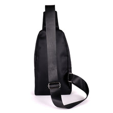 Load image into Gallery viewer, Nylon Crossbody Sling Bag - Adjustable Strap, Multi-Compartment - Black & Navy