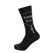 Load image into Gallery viewer, Parquet Men’s 90s Rap Themed 3-Pack Novelty Crew Socks – Mixed Colors