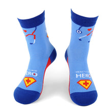 Load image into Gallery viewer, Parquet Health Care Heroes – Superheroes Ultra Premium Socks (Unisex)