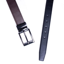 Load image into Gallery viewer, Umo Lorenzo Men's PU Reversible Belt with Black Buckle – 5 Sizes