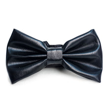 Load image into Gallery viewer, Men’s PU Leather Bow Tie – Pre-Tied, Adjustable Strap, 8 Colors
