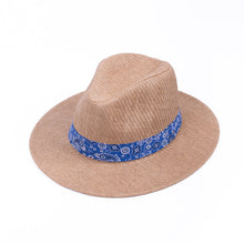 Load image into Gallery viewer, Westend Men’s Paisley Bandana Banded Fashion Fedora Hat –