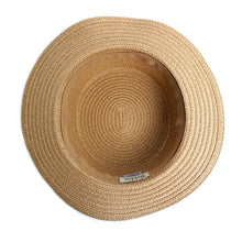 Load image into Gallery viewer, Nollia Spring/Summer Ribbon Round Flat Top Ladies' Hat – 100% Paper