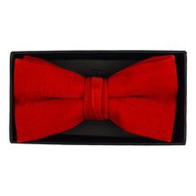 Load image into Gallery viewer, Parquet Men's Boxed Velvet Banded Bow Tie – Black, Red, or Navy