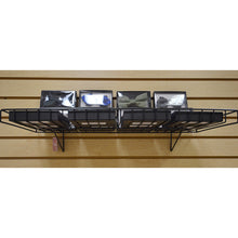Load image into Gallery viewer, Flat Grid Shelf for Slat Wall – Includes 24 Assorted Bow Ties – 23.5” Wide Heavy Duty Display Rack