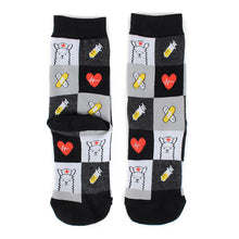 Load image into Gallery viewer, Parquet Health Care Heroes – Nurse Llama Ultra Premium Socks (Unisex)