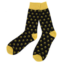 Load image into Gallery viewer, Feraricci Men’s Fleur-de-lis Novelty Crew Socks