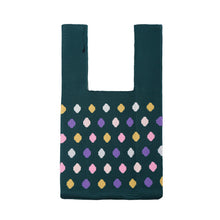 Load image into Gallery viewer, Nollia Multicolor Polka Dot Mini Knit Tote Bag