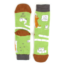 Load image into Gallery viewer, Parquet Cats – Toilet Paper Ultra Premium Novelty Socks (Unisex)
