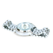 Load image into Gallery viewer, Nollia Silver Tone Ladies Dressy Watch – 41mm Floating Crystal Quartz Bracelet