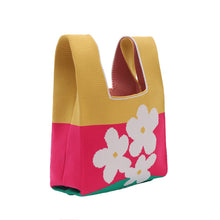 Load image into Gallery viewer, Nollia You Only Live Once Floral Pattern Mini Knit Tote Bag