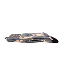 Load image into Gallery viewer, Parquet Men’s Retriever Dog & Paw Print Crew Socks – Black Or Gray